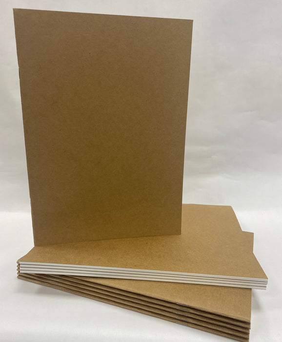 Stapled sketchbooks with a Kraft card cover