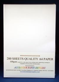 White Paper 100gsm 200 Sheets A4
