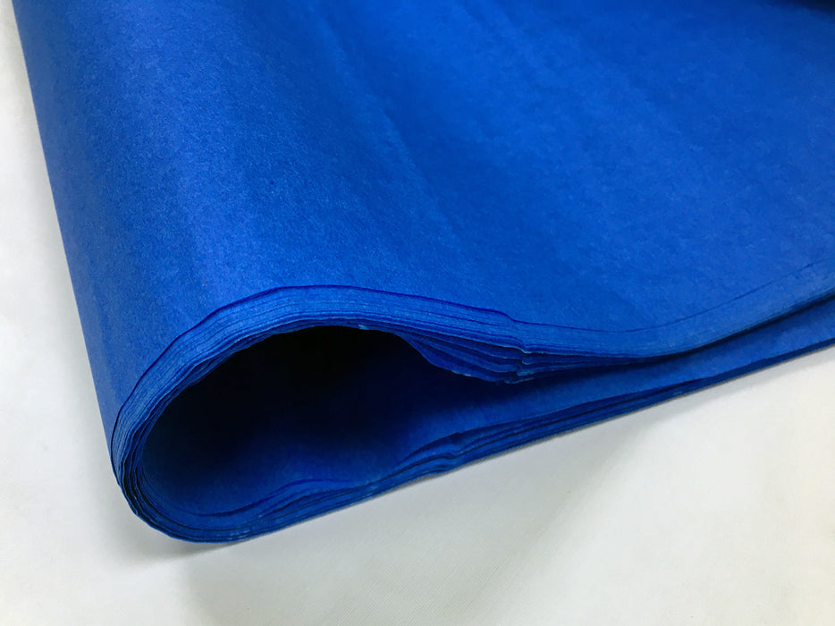 A fold of royal blue tissue paper