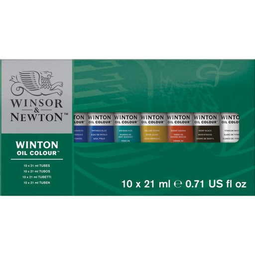Winsor & Newton Winton Oil Paint Set 10 Tubes 21ml
